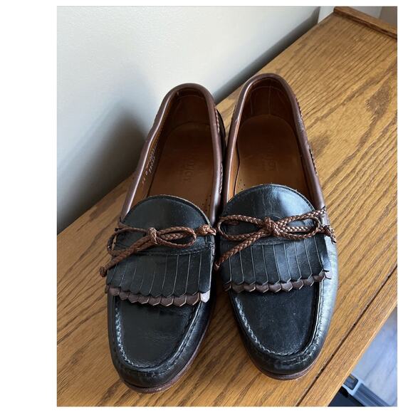 FootJoy Other - Foot-Joy Kiltie Tassel Loafer Casual Dress Shoes Black & Brown Slip On Men's 11D